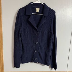 L.L. Bean Women's Cotton Signature Knit Cardigan Sweater Size Medium